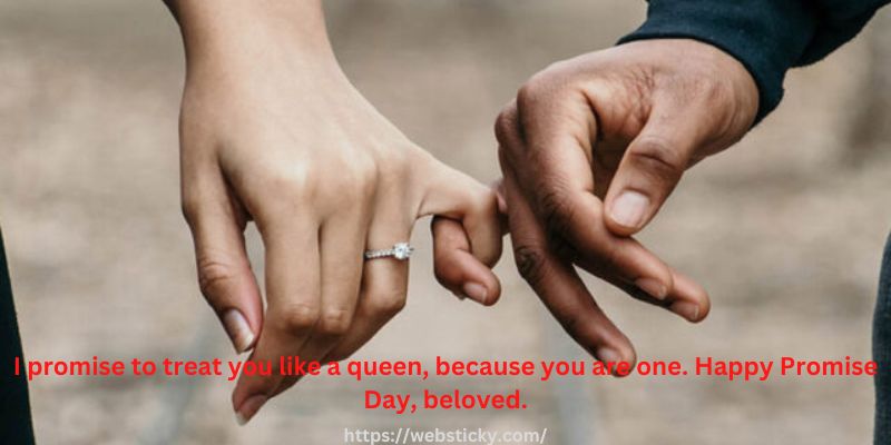 I promise to treat you like a queen, because you are one. Happy Promise Day, beloved.